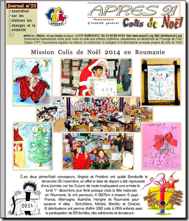Couverture du journal 2014 Couverture du journal