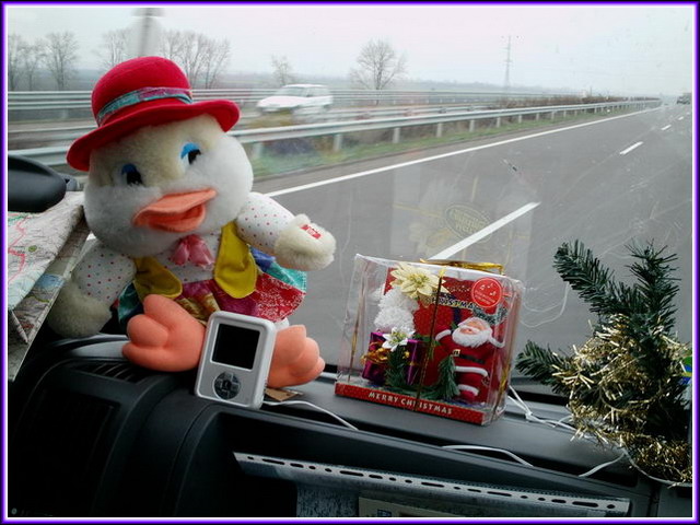 La fidle mascotte nous accompagne pour le voyage 2009