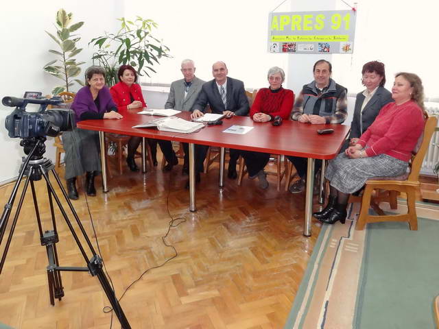  Enregistrement d'une mission de tlvision  Satu-Mare. 