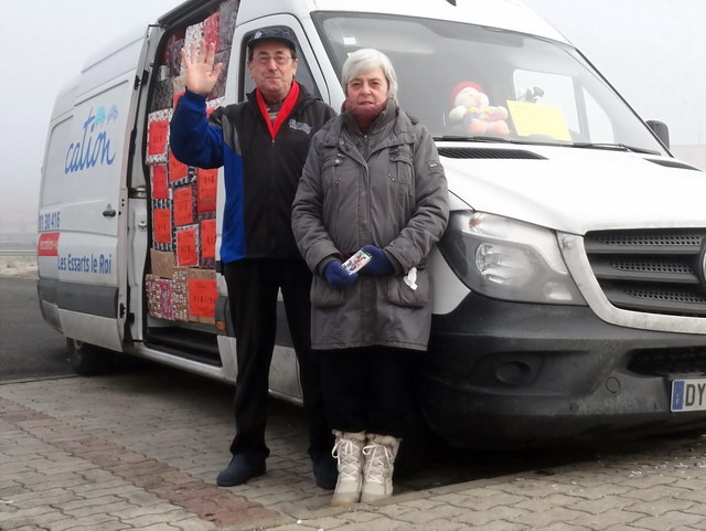  Les convoyeurs dans le froid de Hongrie.